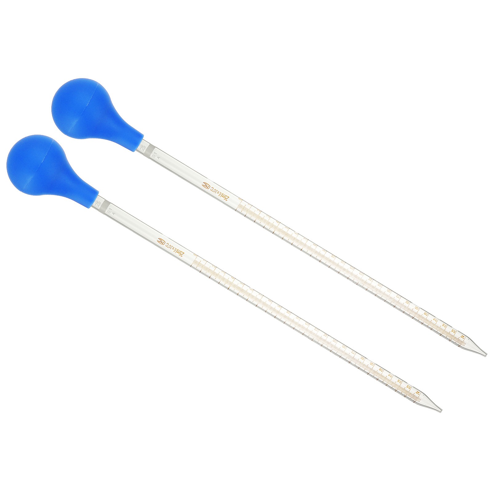 Graduated Dropper Pipettes Kit 2Pack 25ml Pipette with Rubber Cap Clear