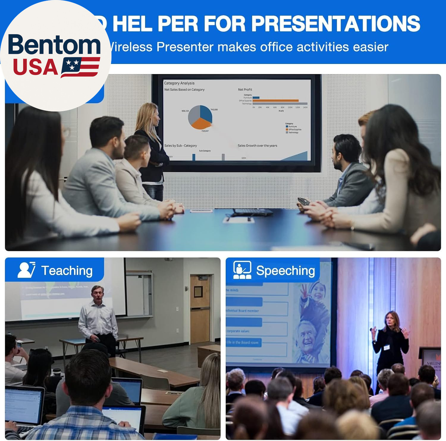 Presentation Clicker Wireless Presenter Remote USB Control Powerpoint PPT Clicke