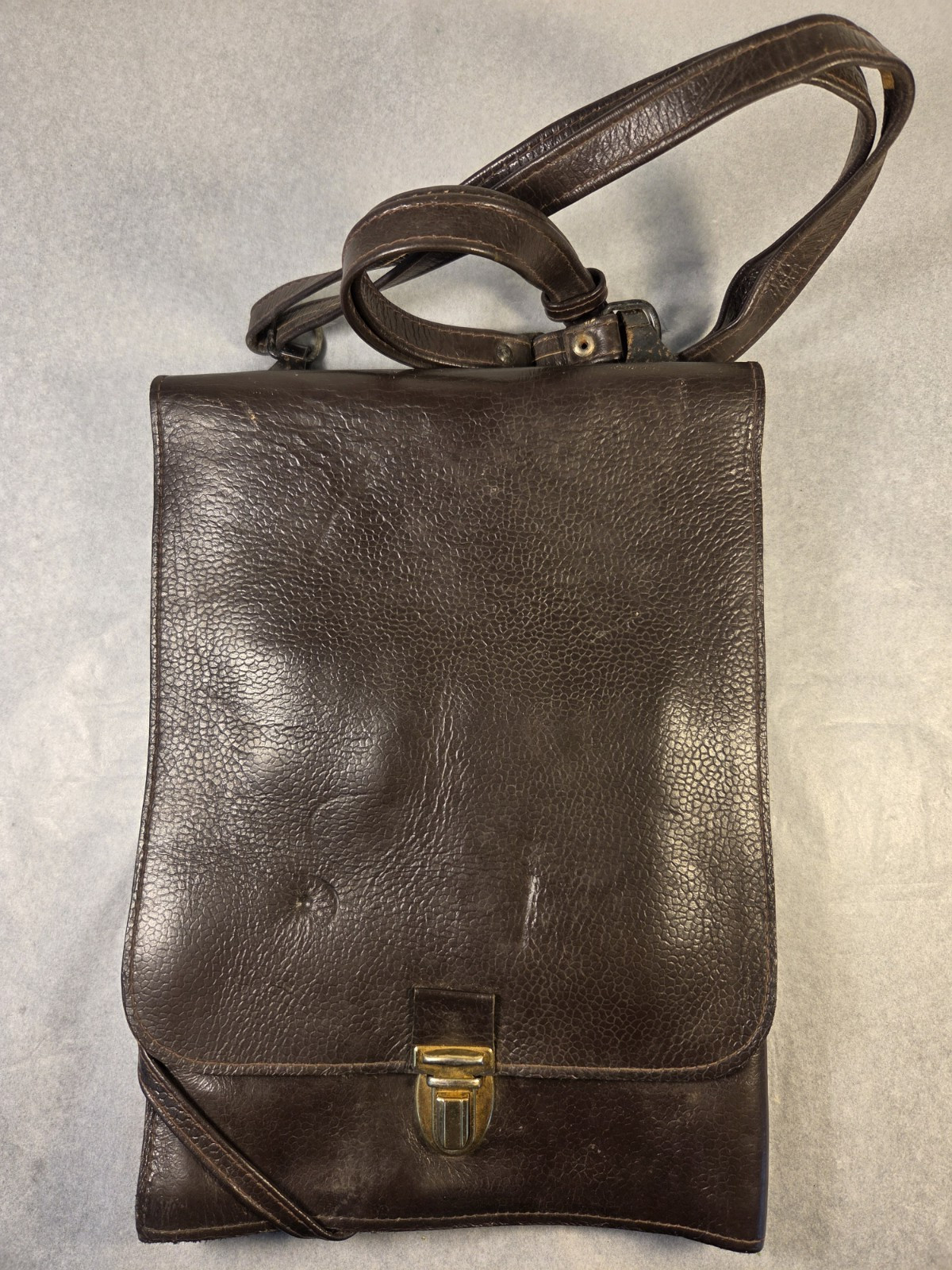 Vintage JNA Yugoslav People's Army Officer Leather Map Pouch 1960s 1970s 1980s