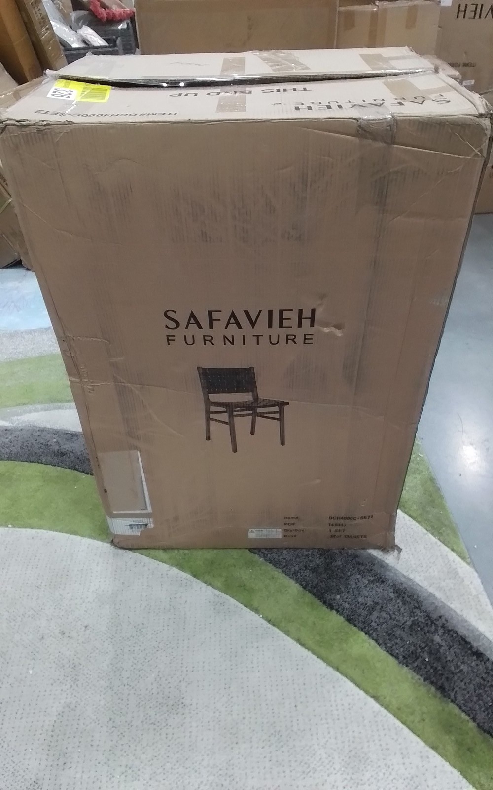 Safavieh TAIKA LEATHER DINING CHAIR, Reduced Price 2172772616 DCH4000C-SET2