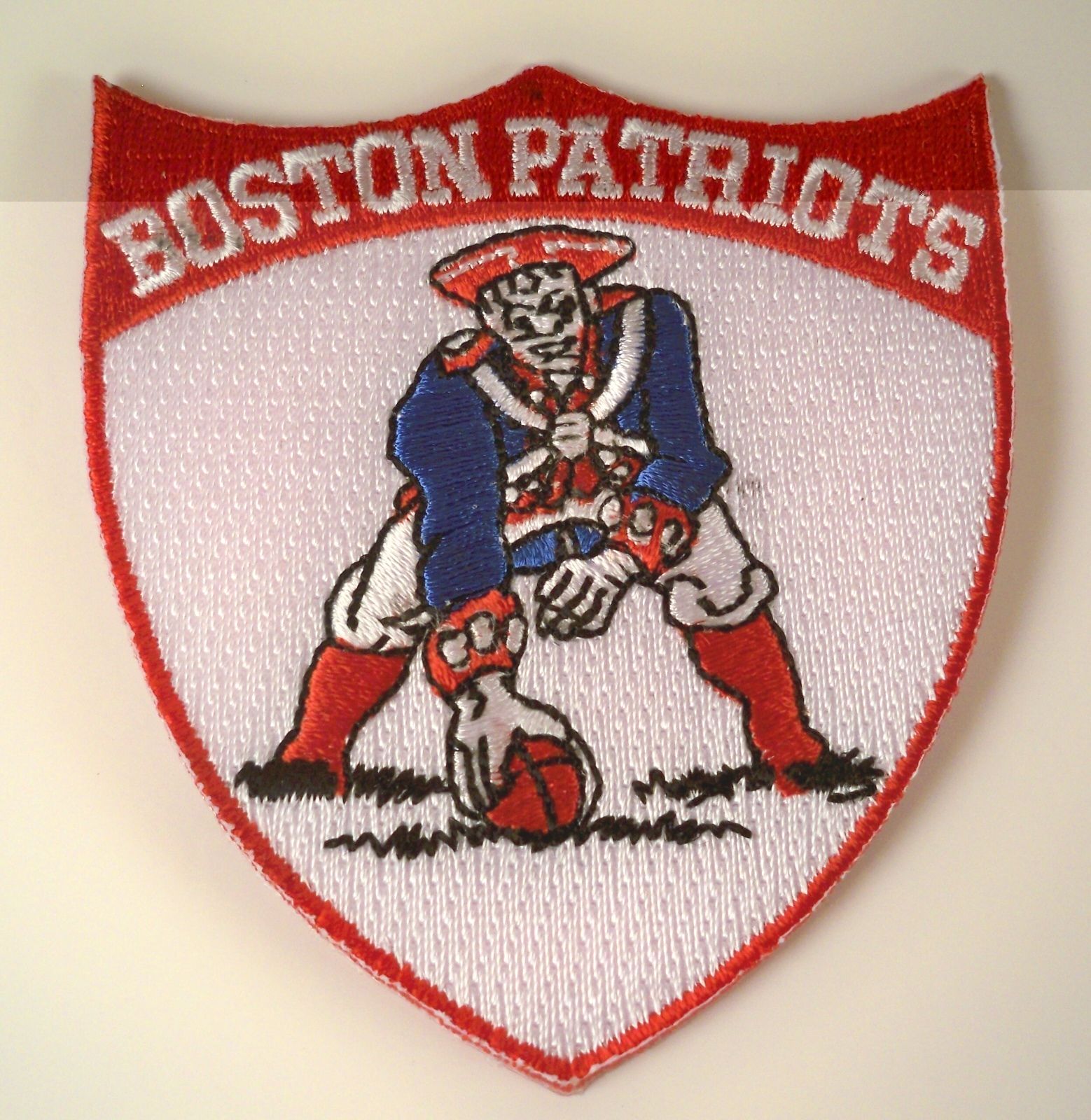 BOSTON New England Patriots Vintage NFL Embroidered Iron On Patch 3” X 3”
