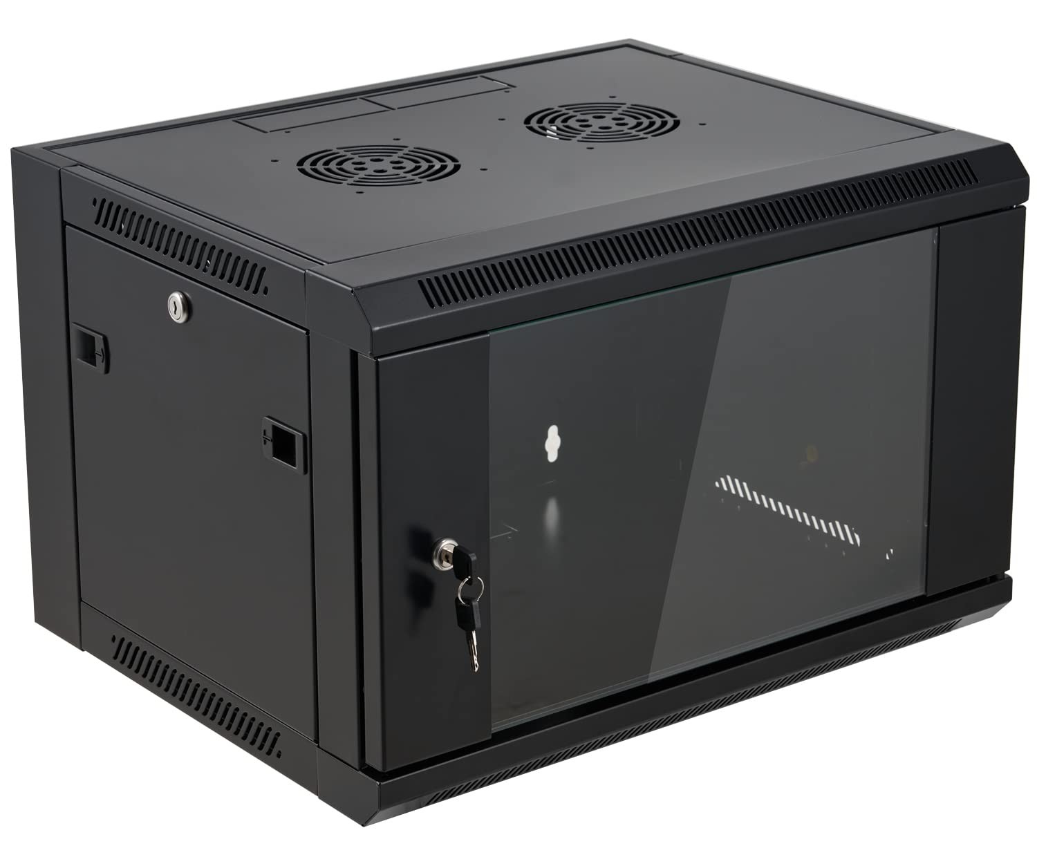 6U Wall Mount Server Cabinet Network Rack Enclosure Locking Glass Door by Ted...