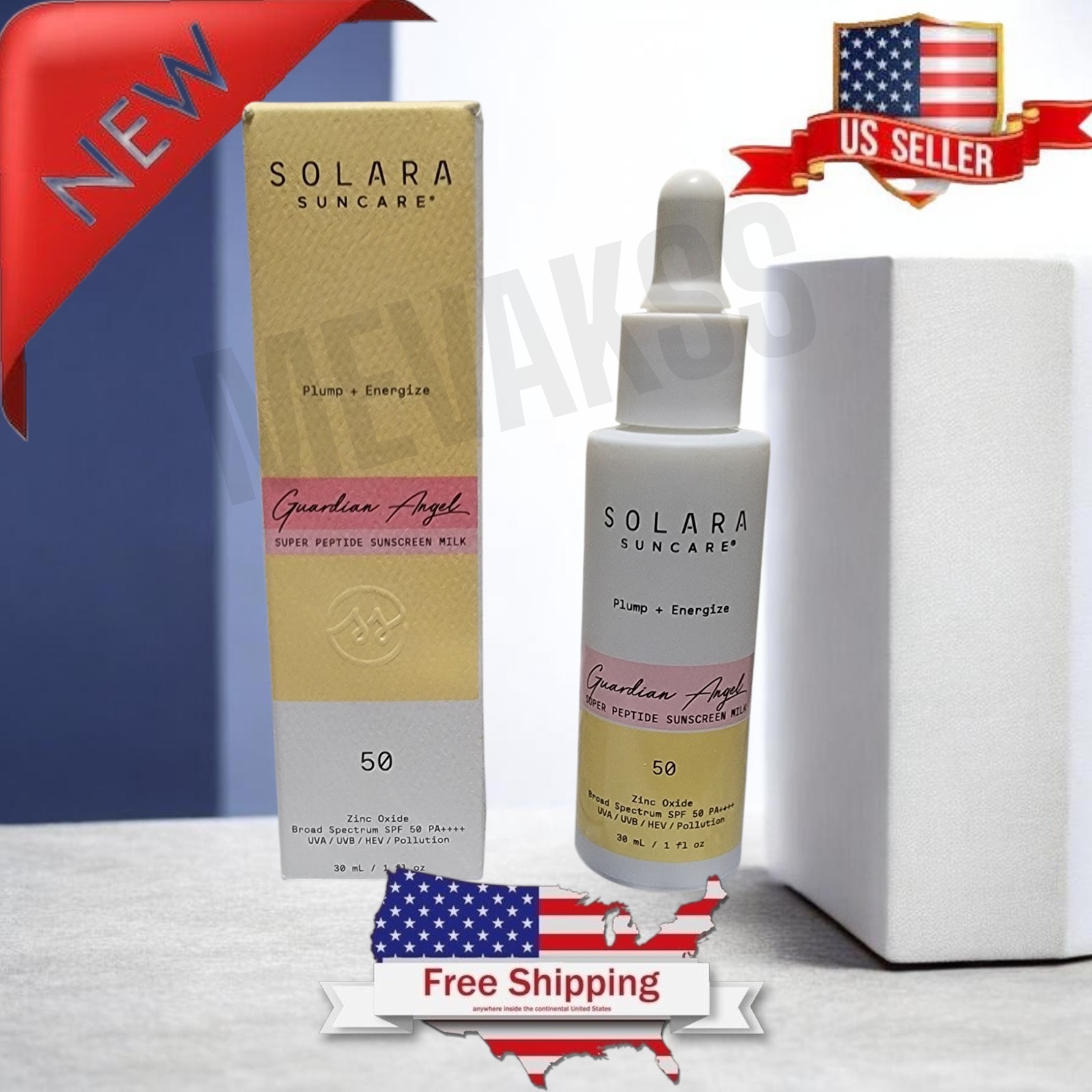 Solara Suncare Guardian Angel Super Peptide Milk, SPF 50 Exp Date 03/2028