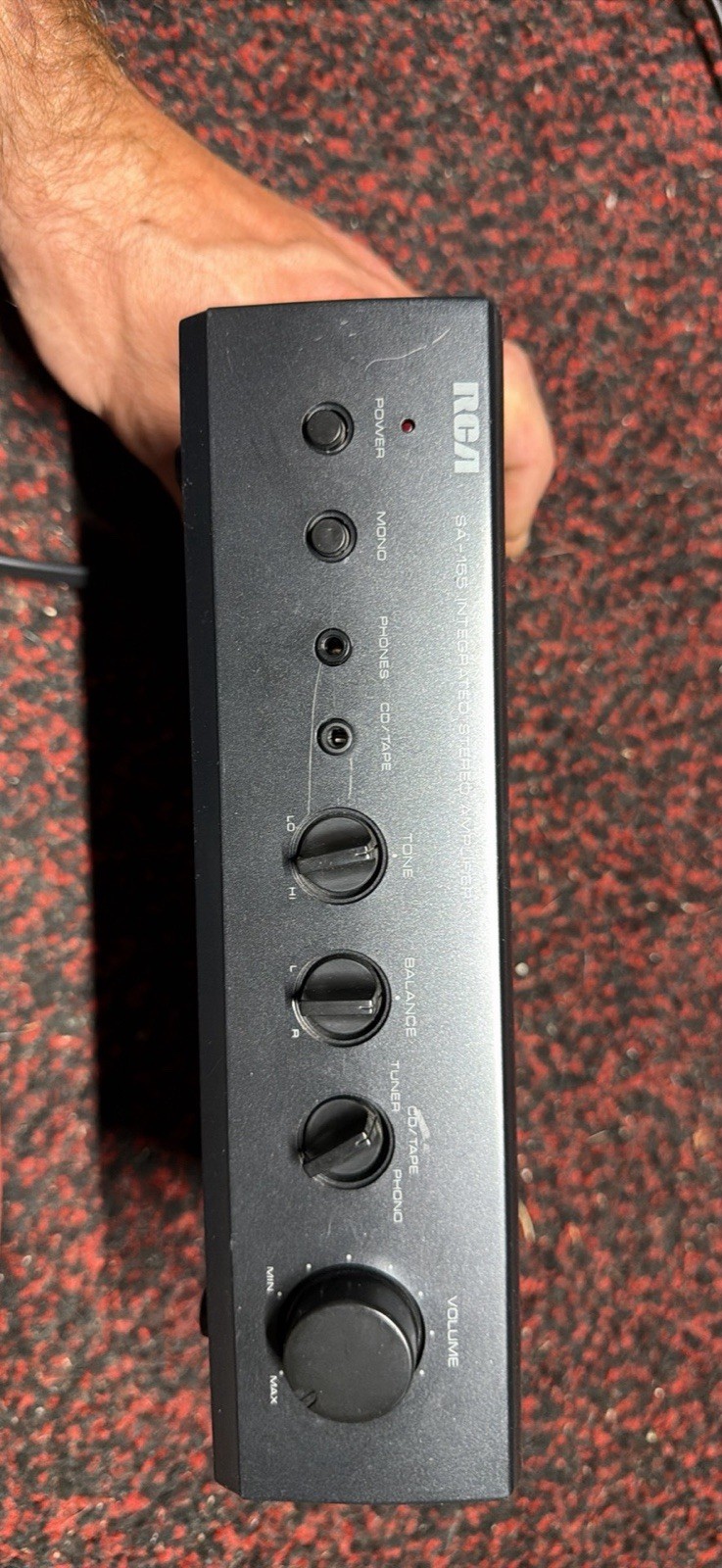 RCA SA-155 Integrated Stereo Amplifier 4W Class AB w/ Phono, Headphone, Black