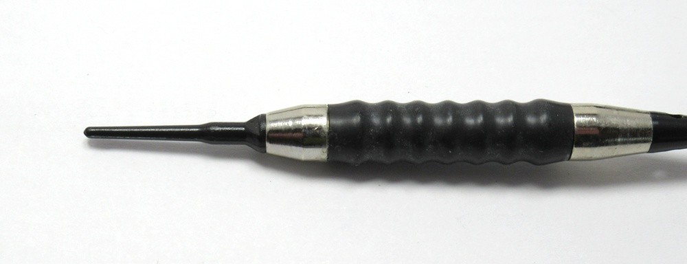 Posi-Grip Black - 16g Soft Tip Darts - + Extra Set + Accessory Case - Tracked