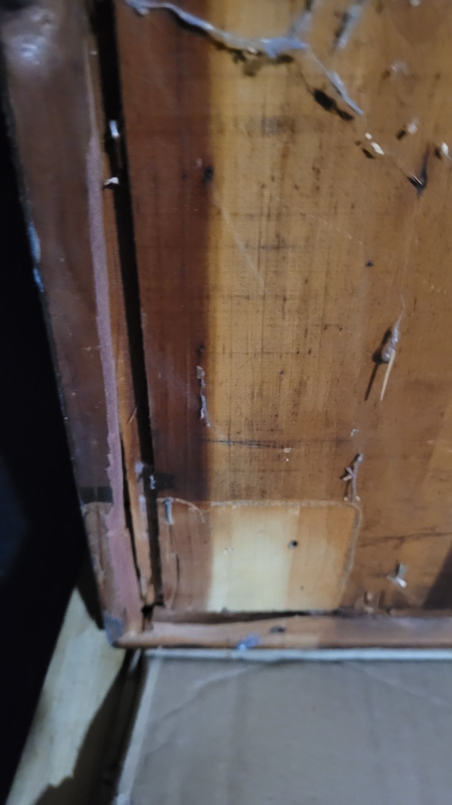 Farley & Loetscher MFG. Co. Cedar Chest, Damaged front bottom, missing feet