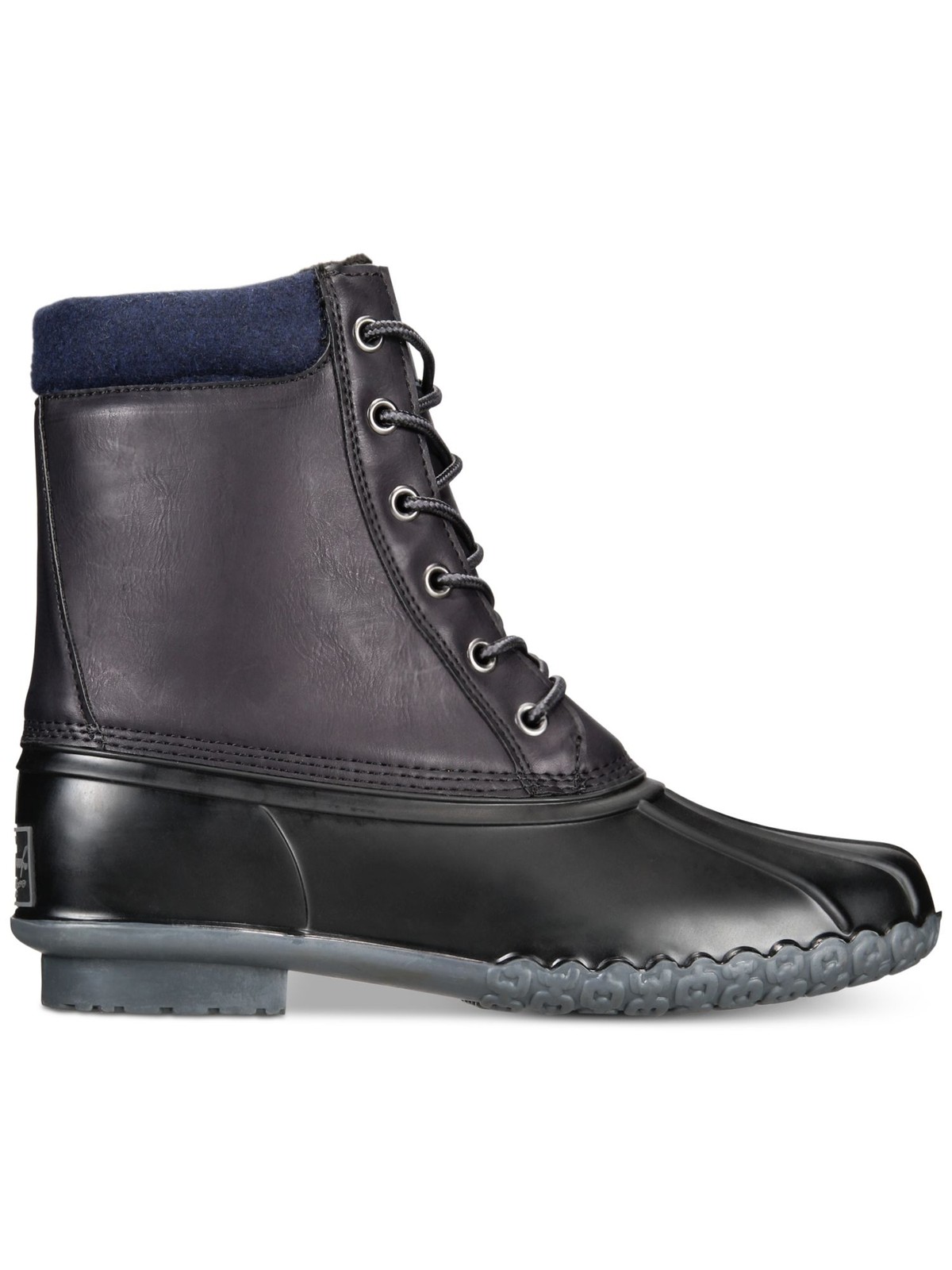 WEATHERPROOF VINTAGE Mens Black Mixed Media At Heel Adam Ii Toe Duck Boots 13 M