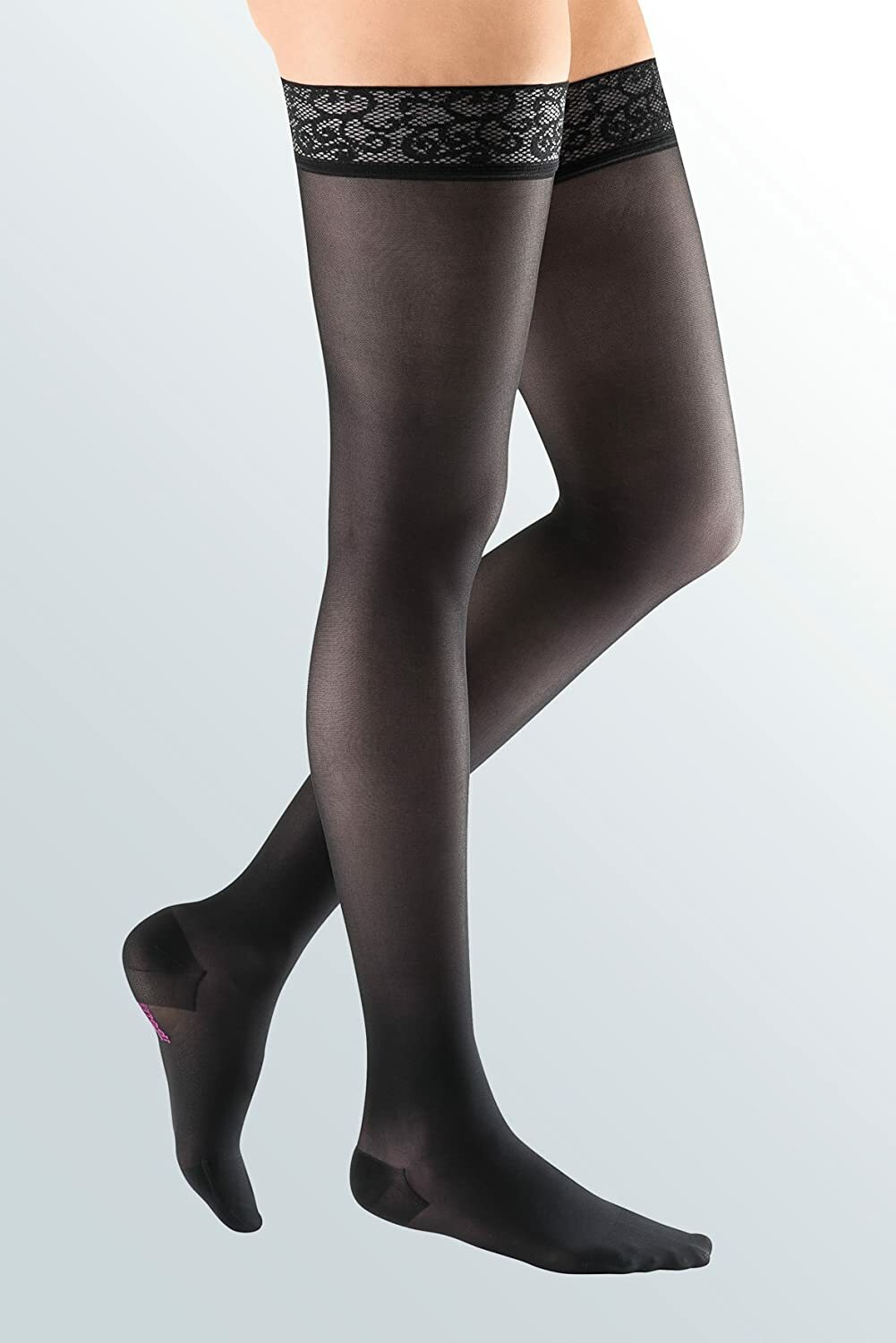 Mediven Sheer & Soft Thigh Lace Band 20-30 Ebony Size VI