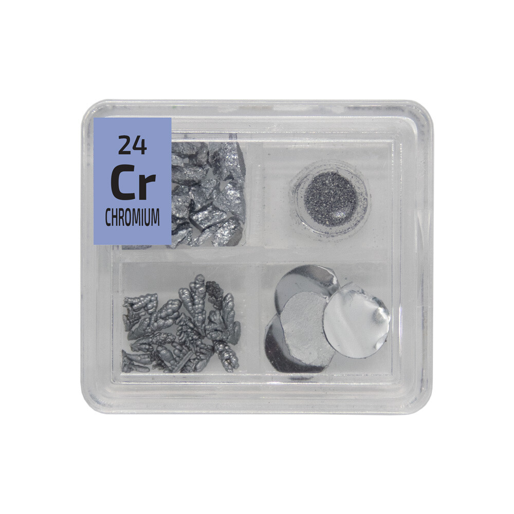 Chromium Metal Grain Powder Trees Foil Quad Element Tile Pure - Periodic Table
