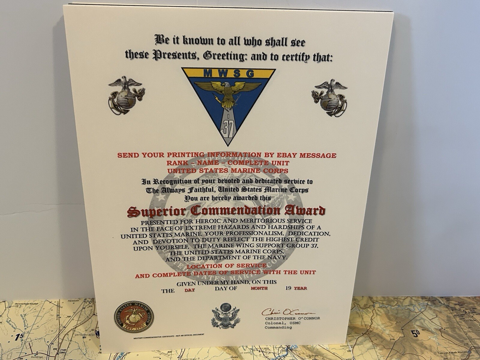 U.S.M.C. / MARINE WING SUPPORT GROUP 37 - SUPERIOR COMMENDATION AWARD