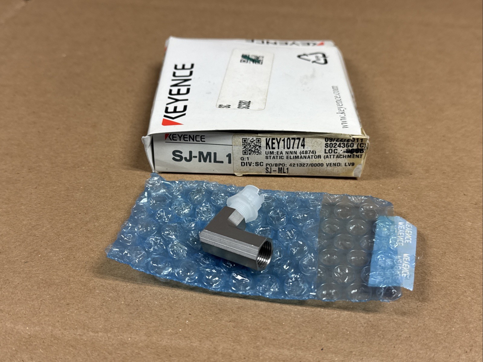 NEW KEYENCE SJ-ML1 Static Eliminator Flat Nozzle for L-type Unit FAST SHIPPING