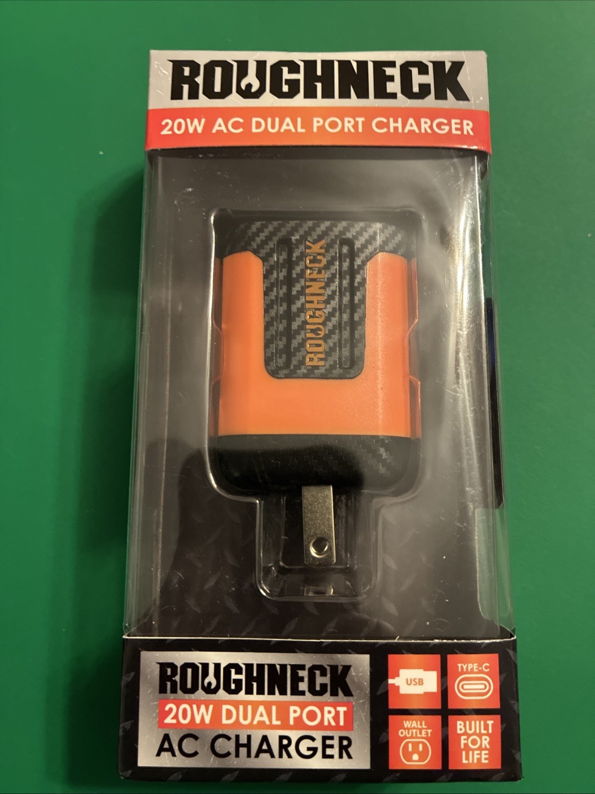 Roughneck 20W AC Dual Port Charger USB Type -C