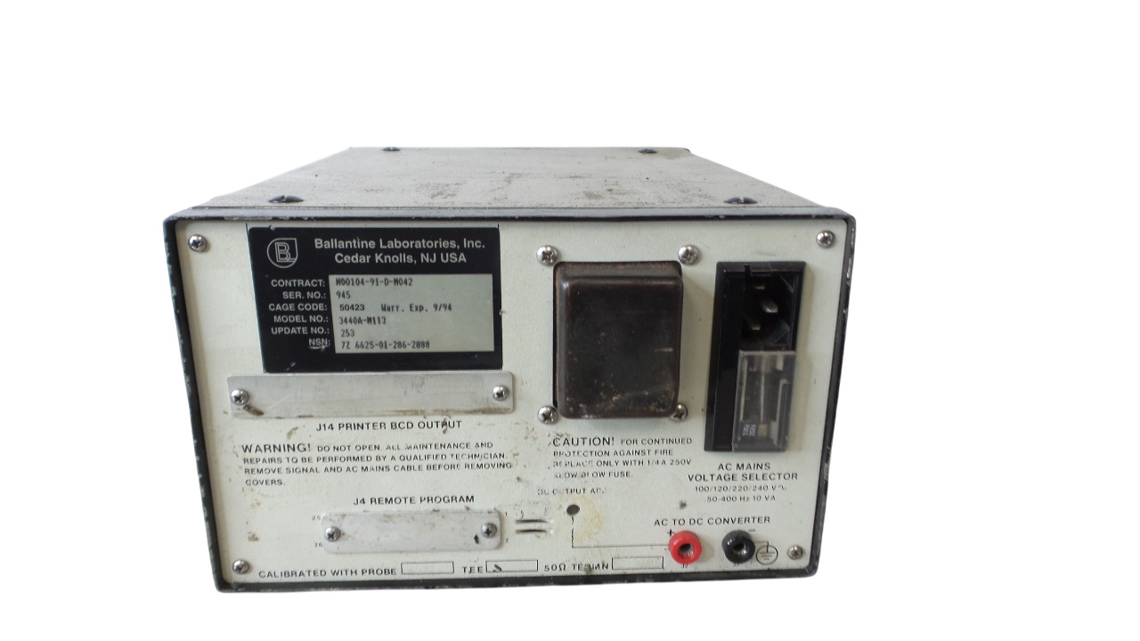 Ballantine 3440A RF Millivoltmeter - Free Shipping