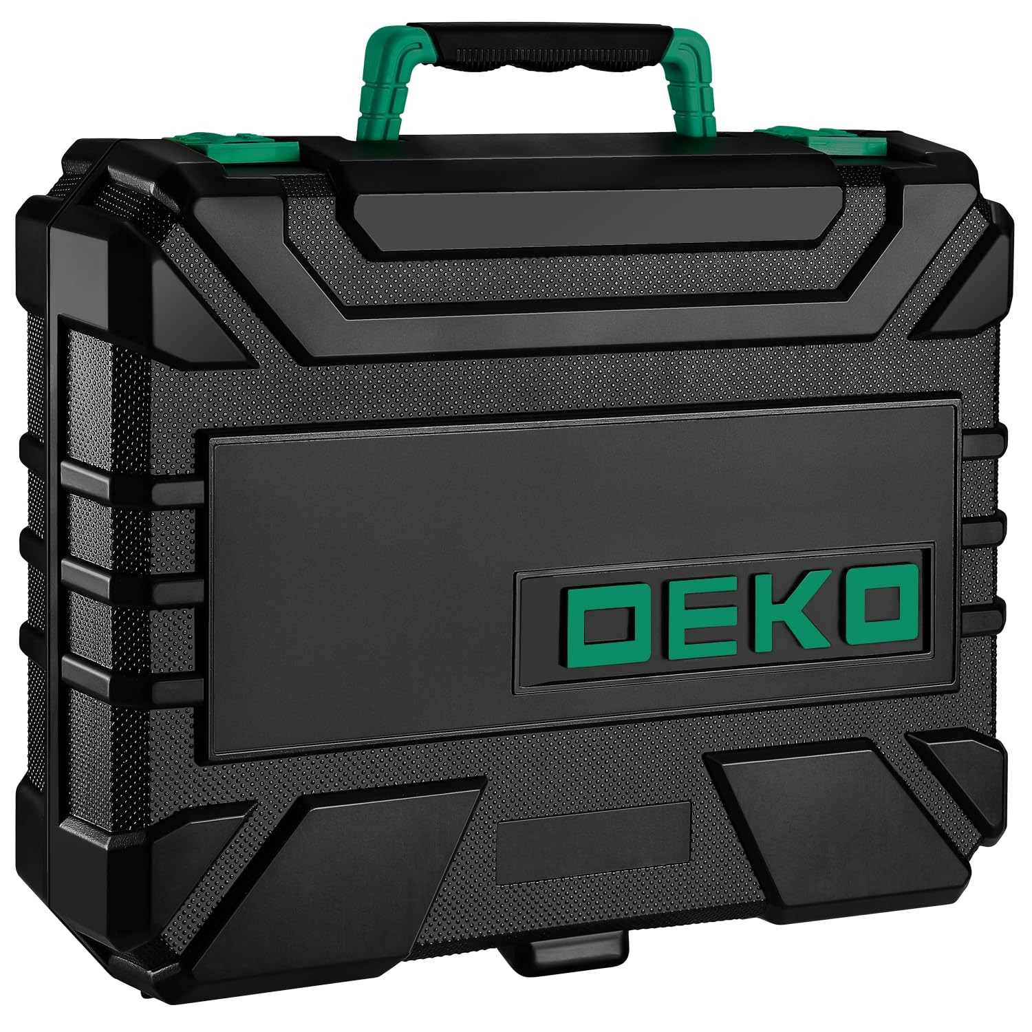 Tool Kit: 8V Cordless Drill, Home Toolbox with storage case, Hand Green