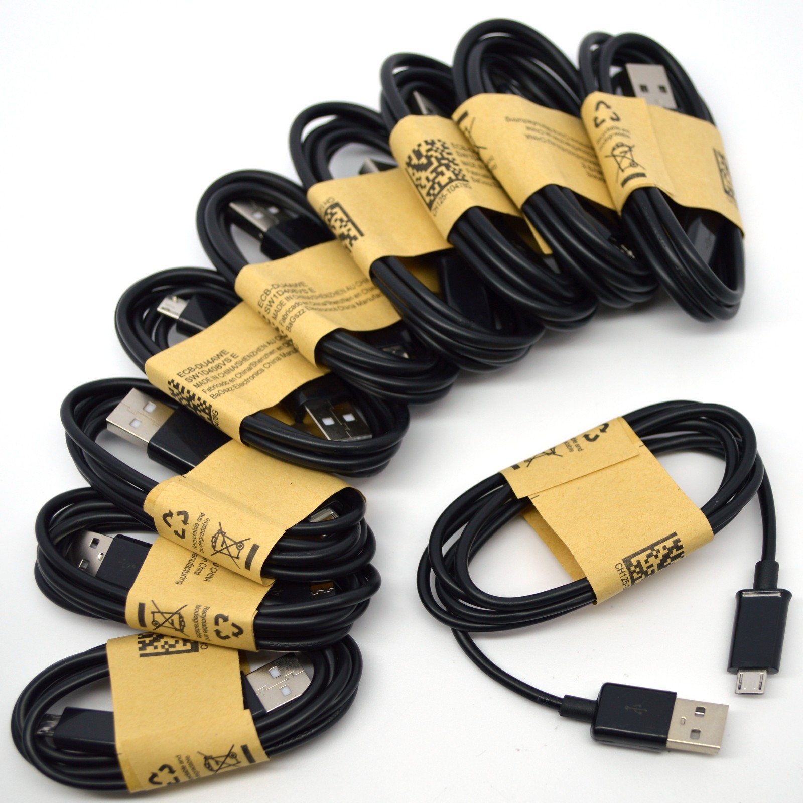 Lot Micro USB data sync cable cord for Android Cell Phone universal Black
