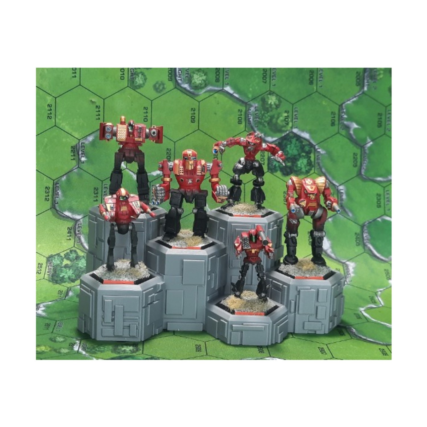 Cross Electric Sci-Fi Terrain 6mm Six-Unit Lance Display Stand New