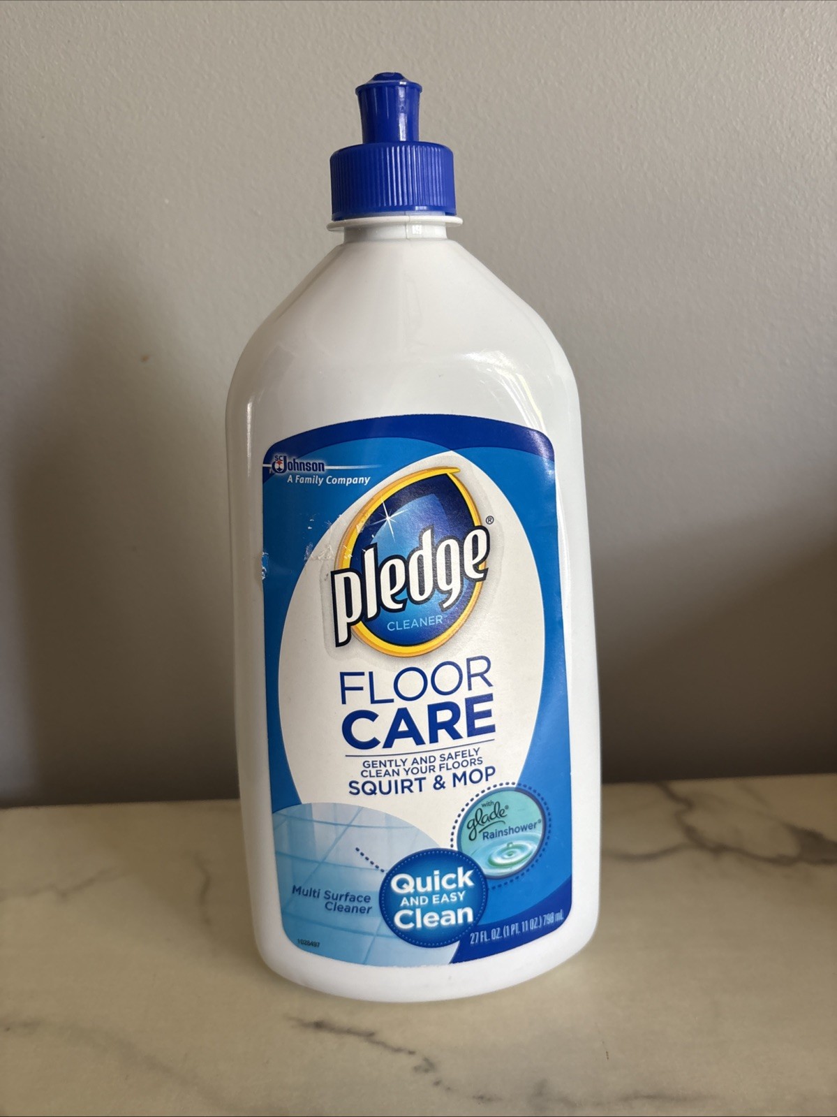 Pledge Clean It Squirt & Mop Multisurface Floor Cleaner Rainshower, 27oz