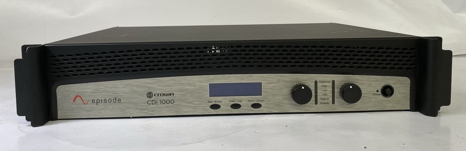 Crown CDI1000 2-Channel Rack Mount Power Amplifier - SHOWN WORKING