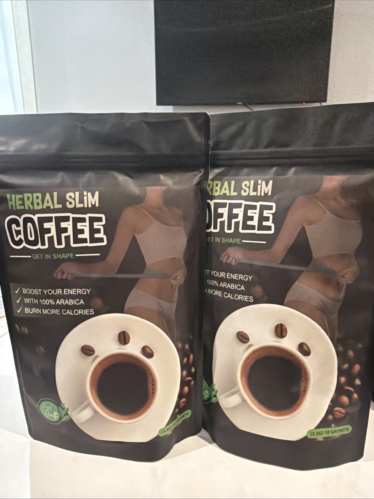 Herbal slim Coffee get in shape 30-sachets boost your energy fast shipp.(2pack)
