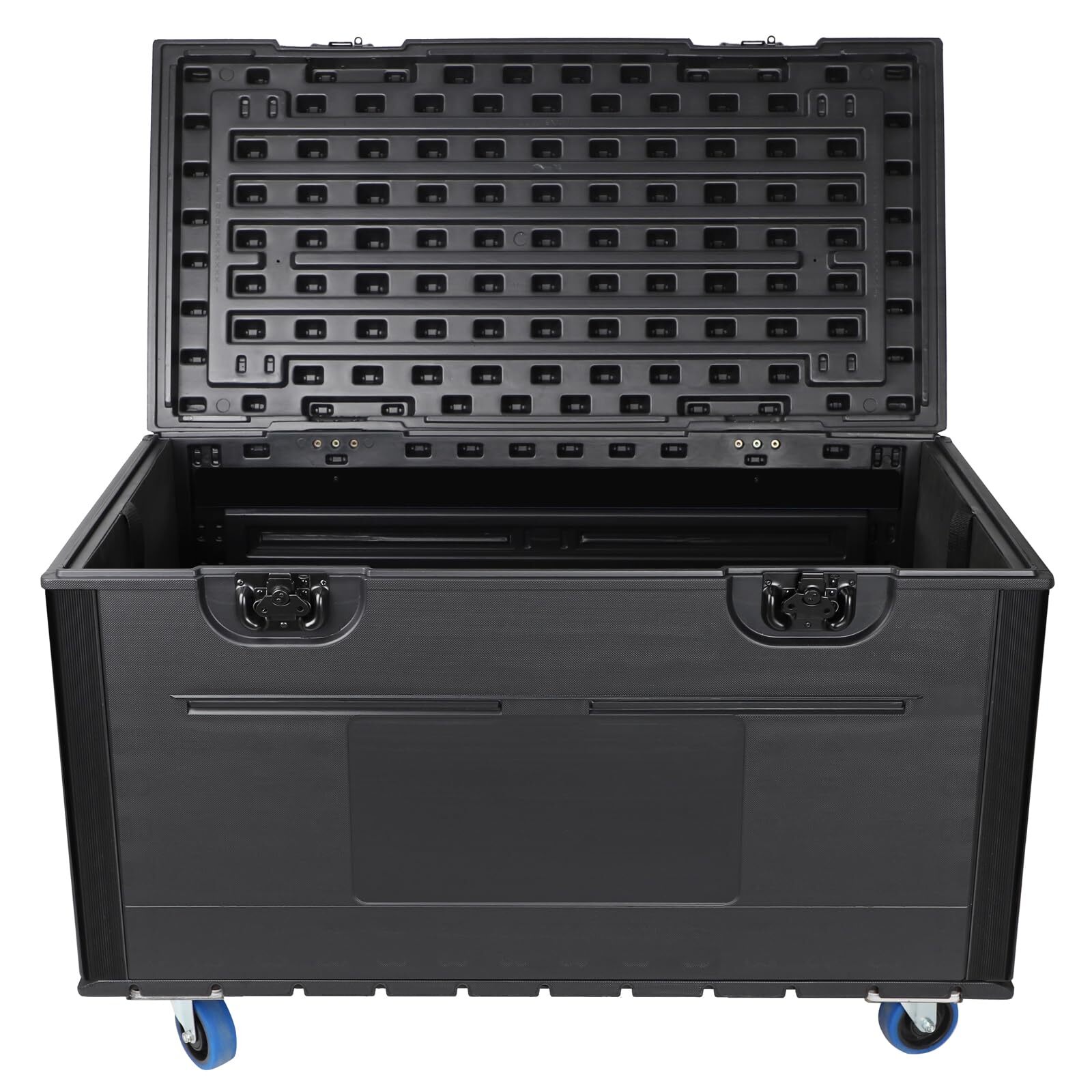 Cable Trunk ATA Road Case Utility Road Trunk Flight Case w/ Wheels for Pro Audio