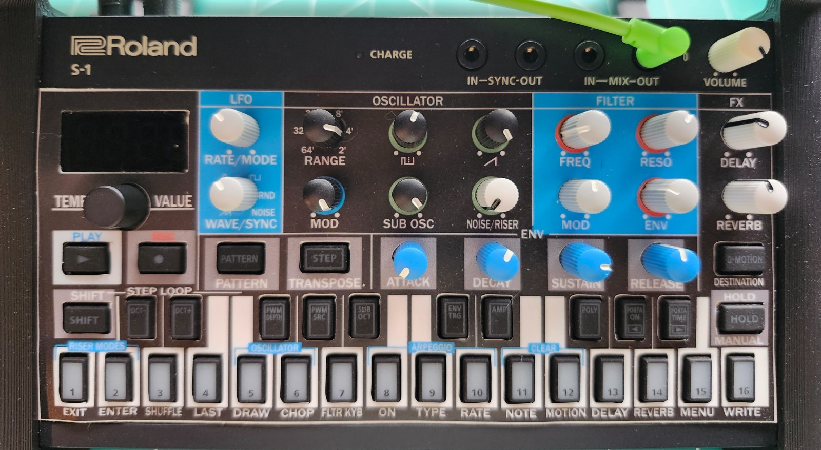 OVERLAY STICKER  Roland S-1 AIRA Compact Synthesizer synth S1 SH 101 Machine
