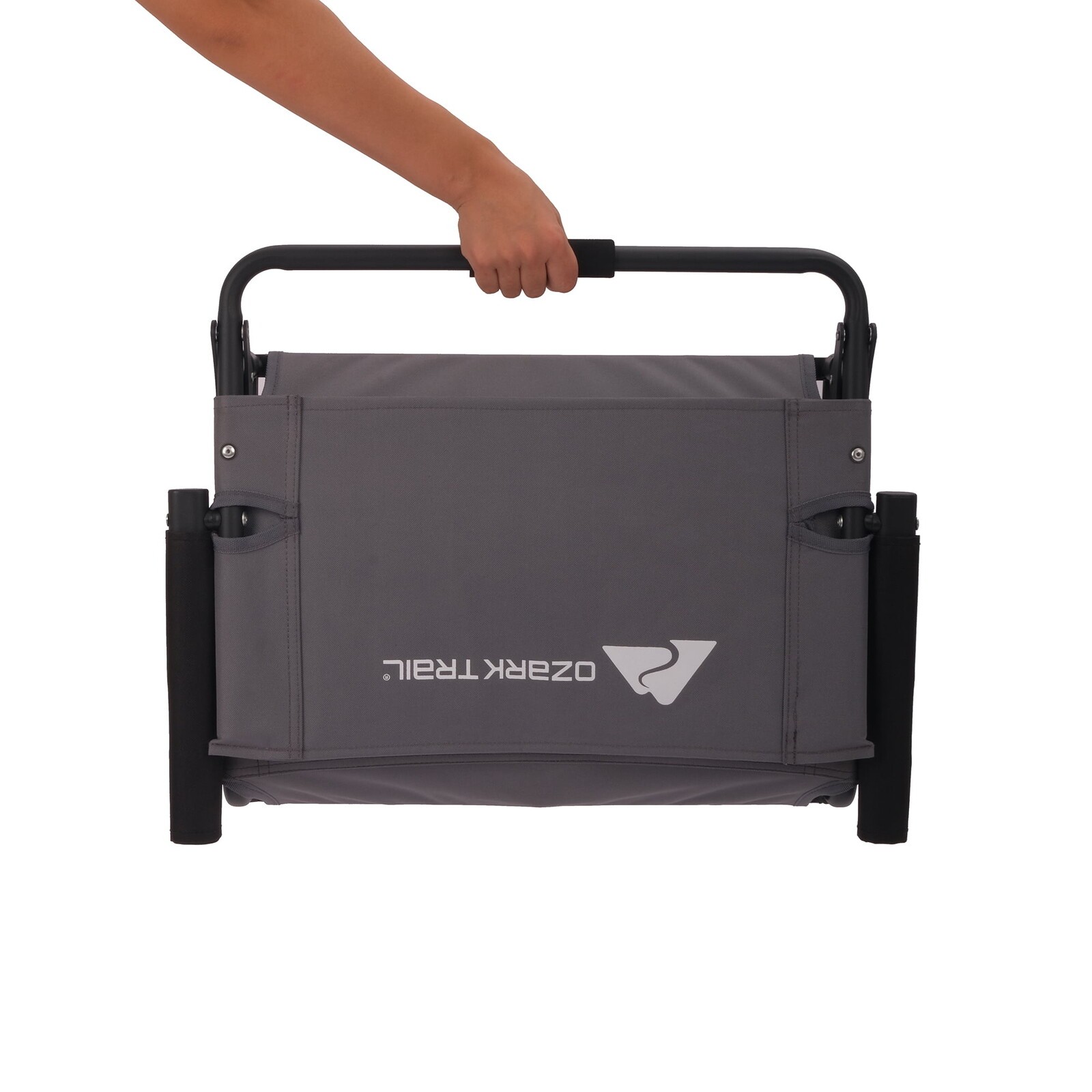 Portable Lightweight Hard Arm Stadium Seat w/Back Support Bleacher Chairs Gray