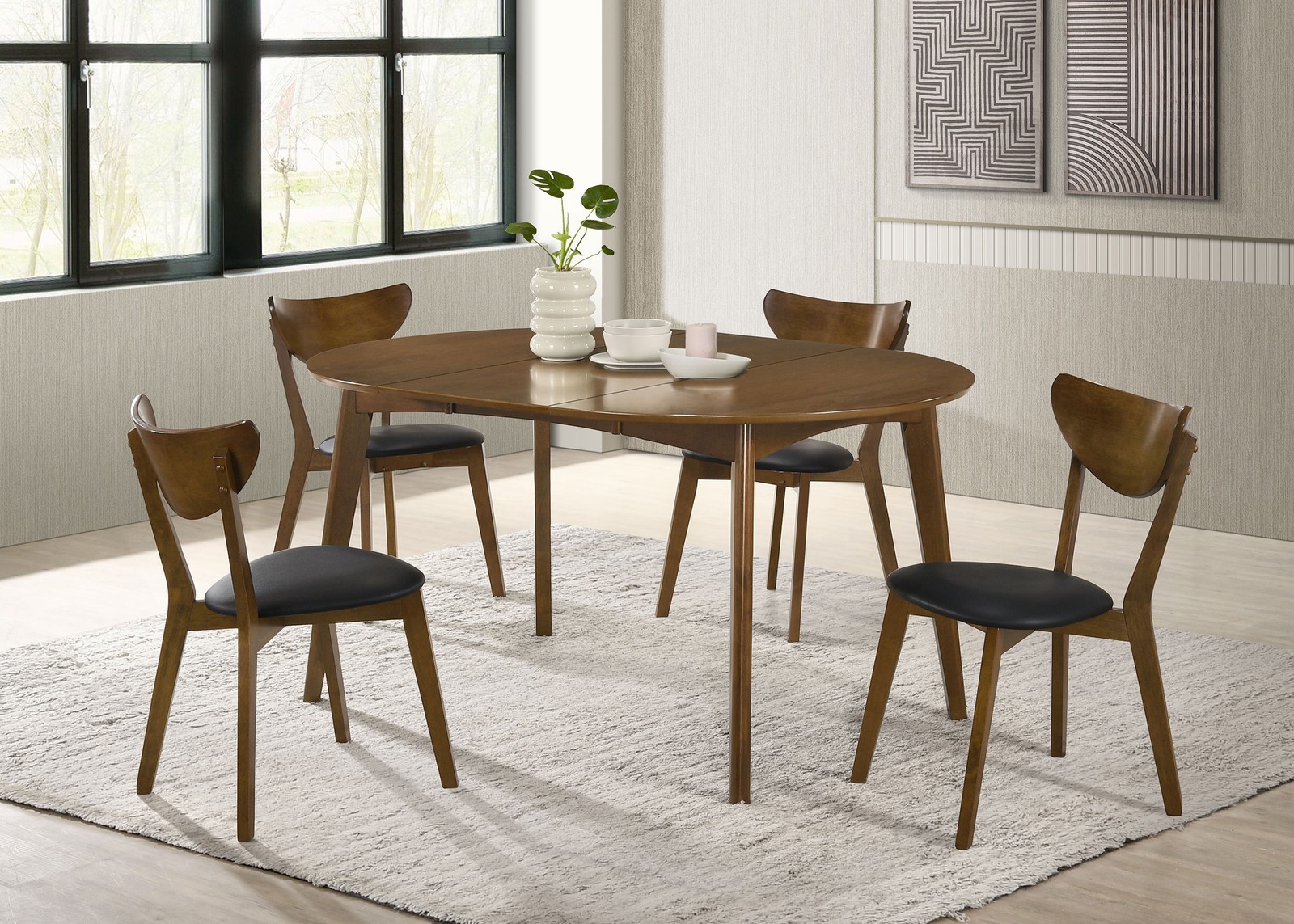 Thomson Dark Walnut Extension Leaf Dining Table