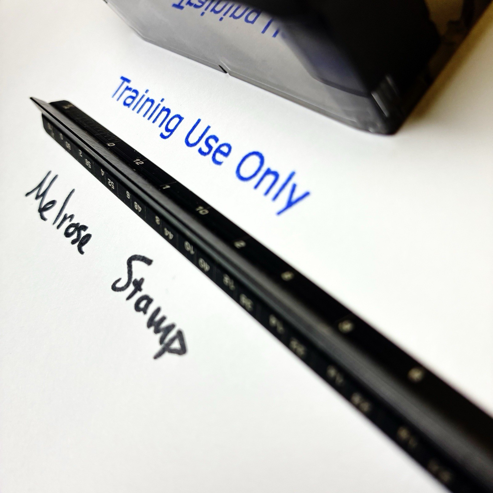 Training Use Only Rubber Stamp Blue Ink Self Inking Ideal 4913