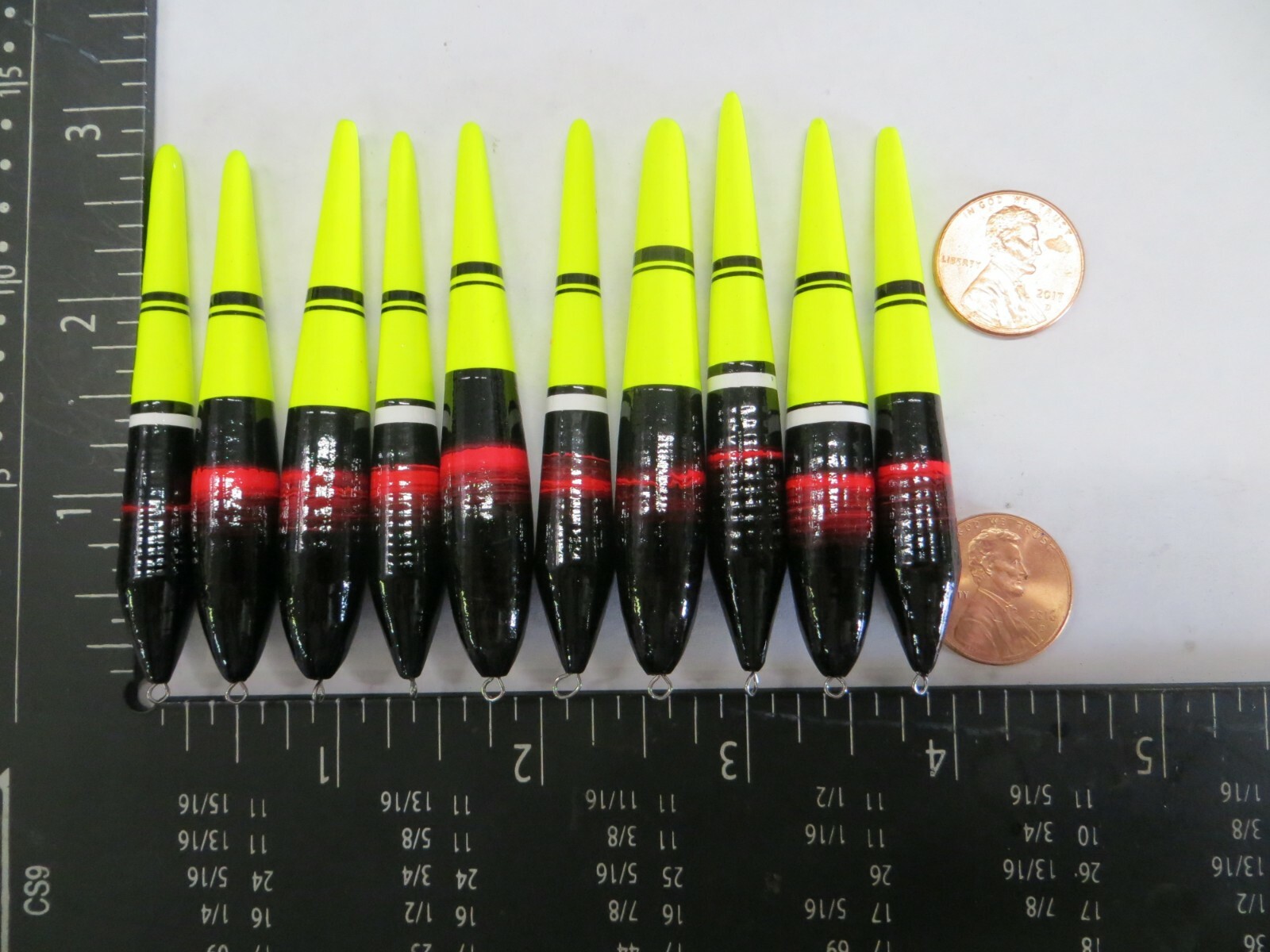 10 NEW WOOD SLIP FLOATS / BOBBERS PANFISH ICE FISHING NO FREEZE UP ON LINE B260