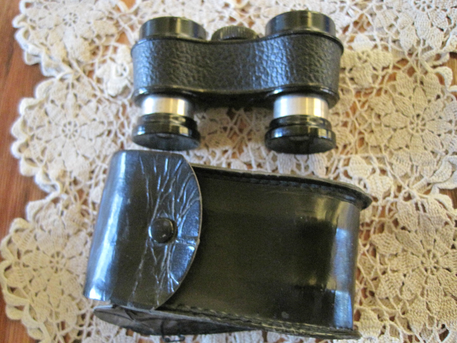 Trojan Binoculars Opera ? in Case Vintage Smaller Size