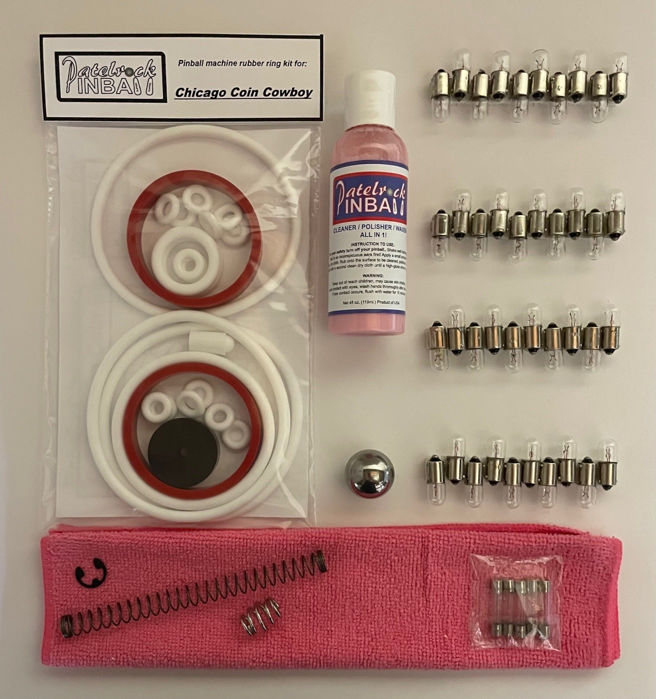 Chicago Coin Cowboy Pinball Machine Maintenance Tune Up Kit