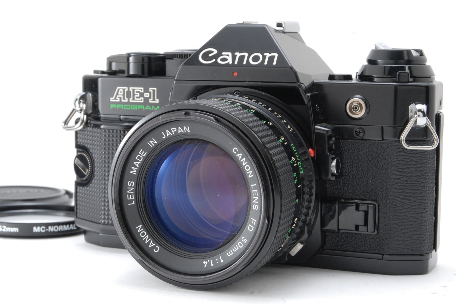 [Top MINT] Canon AE-1 Program Black 35mm Film Camera New FD 50mm f1.4 Lens JAPAN