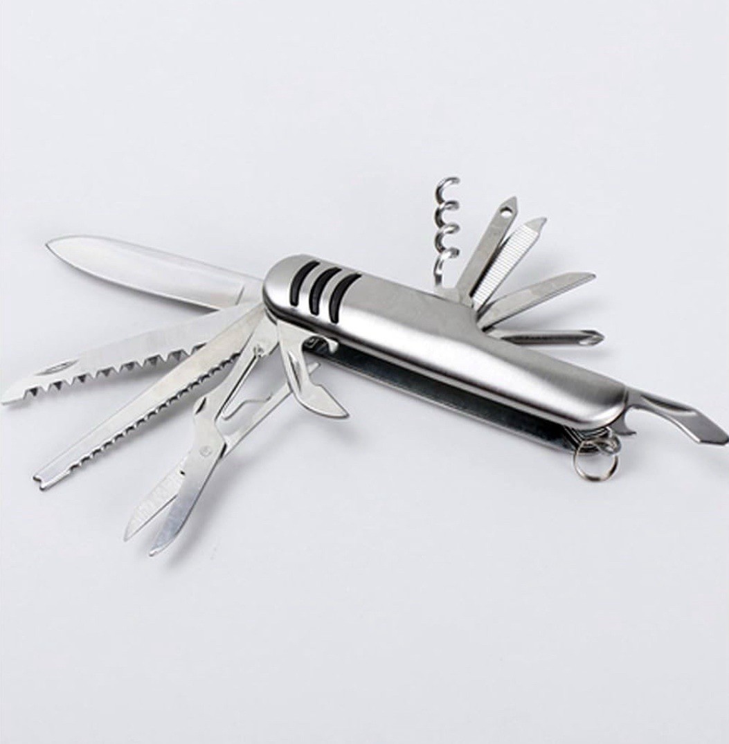 Multi Function Pocket Tools Chest Knife Stainless Steel with 11 features