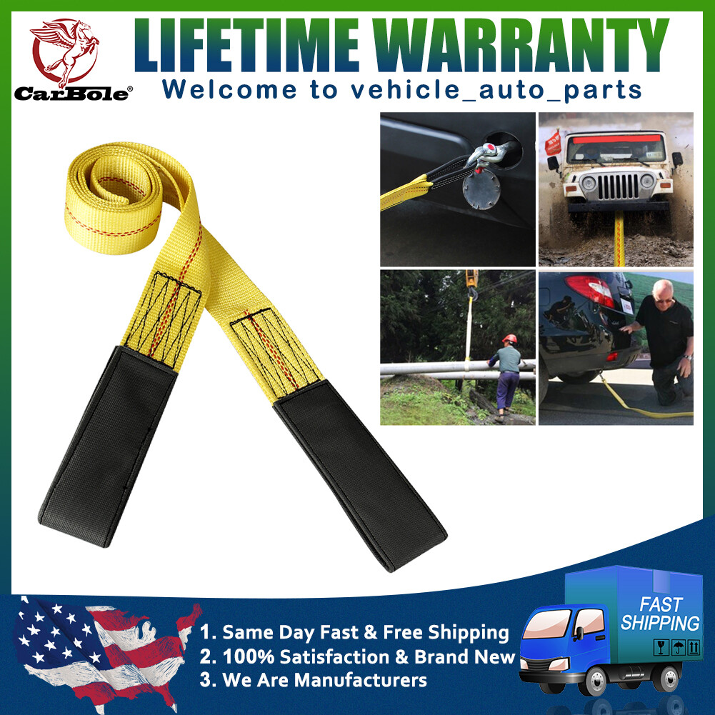 2" x 6' Heavy Duty Nylon Web Sling Lift Tow Strap Lifting Breaking Load 9000 LBS