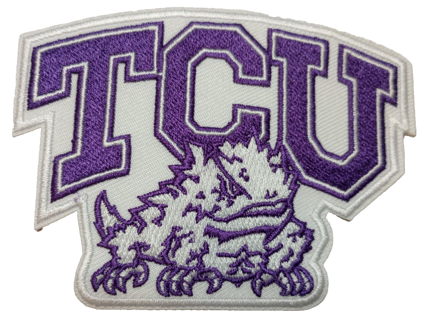 Texas Christian Horn Frogs~TCU~Embroidered PATCH~3 1/2" x 2 3/4"~Iron or Sew On