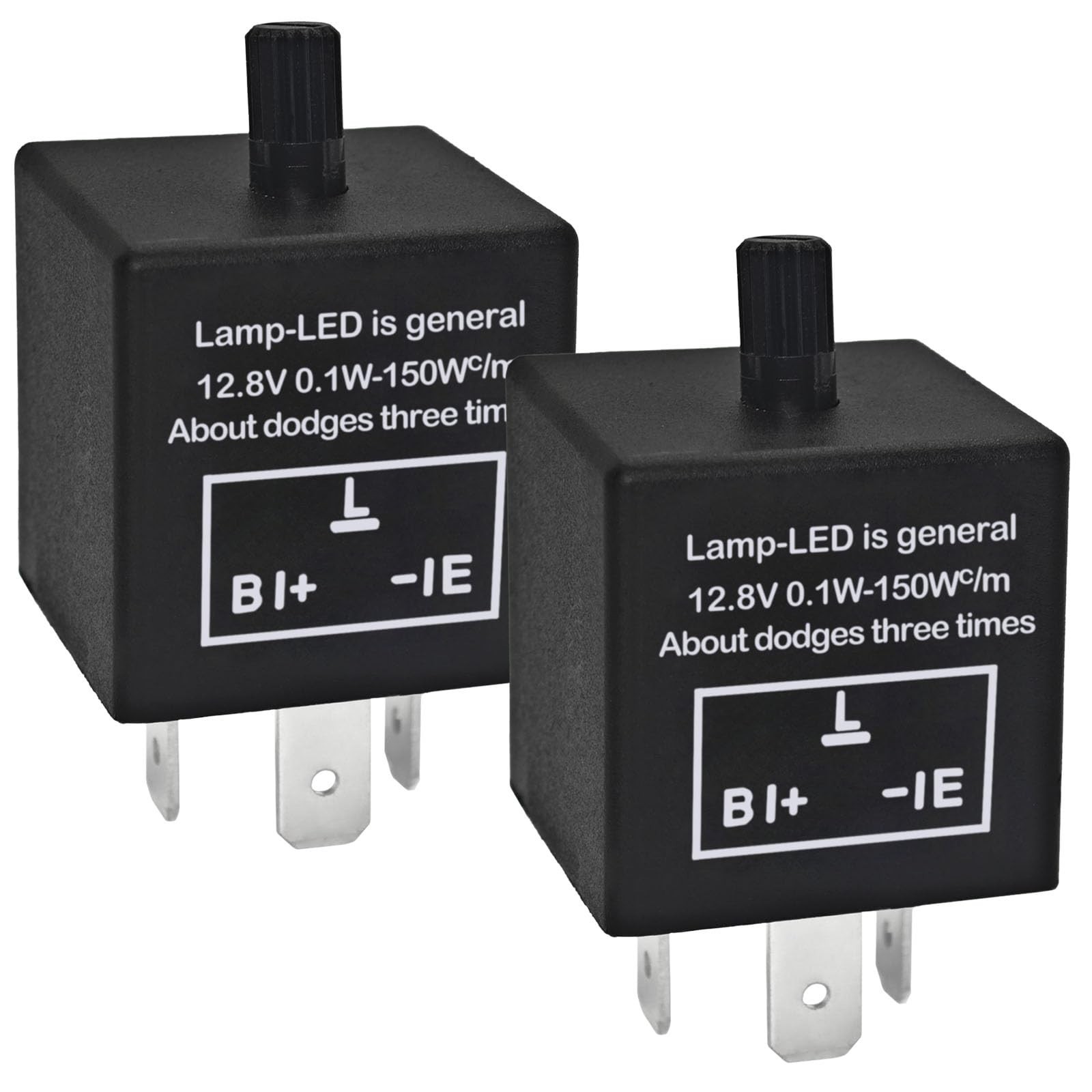 CF-13 LED Flasher Relay (Pack of 2) – 3 Pin Adjustable Turn Signal Relay C