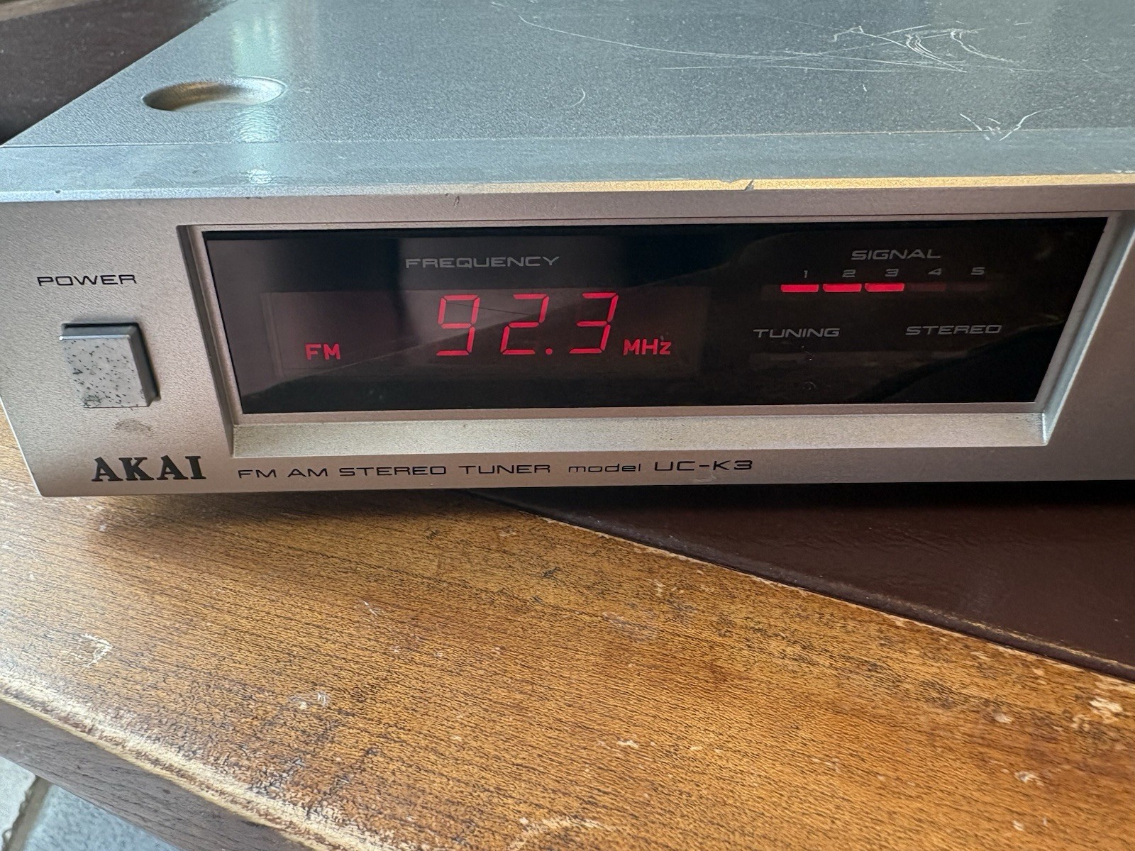 Vtg 80s AKAI Digital Stereo Tuner UC-K3 FM/AM Radio Silver Made in Japan