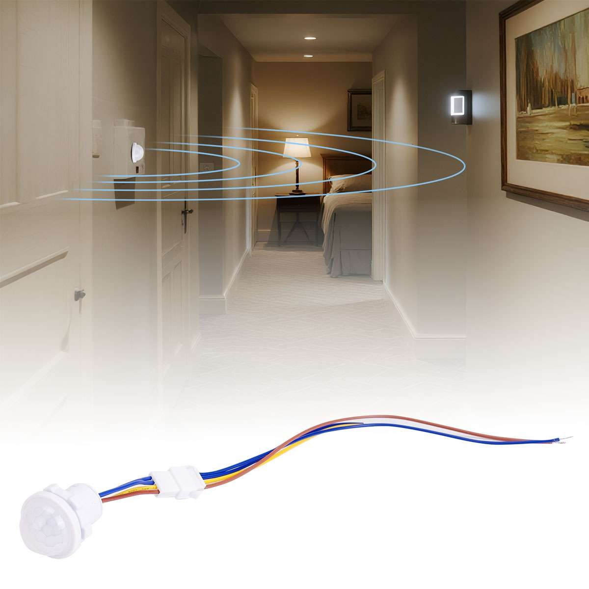 5X PIR Infrared Motion Sensor Detector 110V Smart Switch Light Lamp Switch Auto