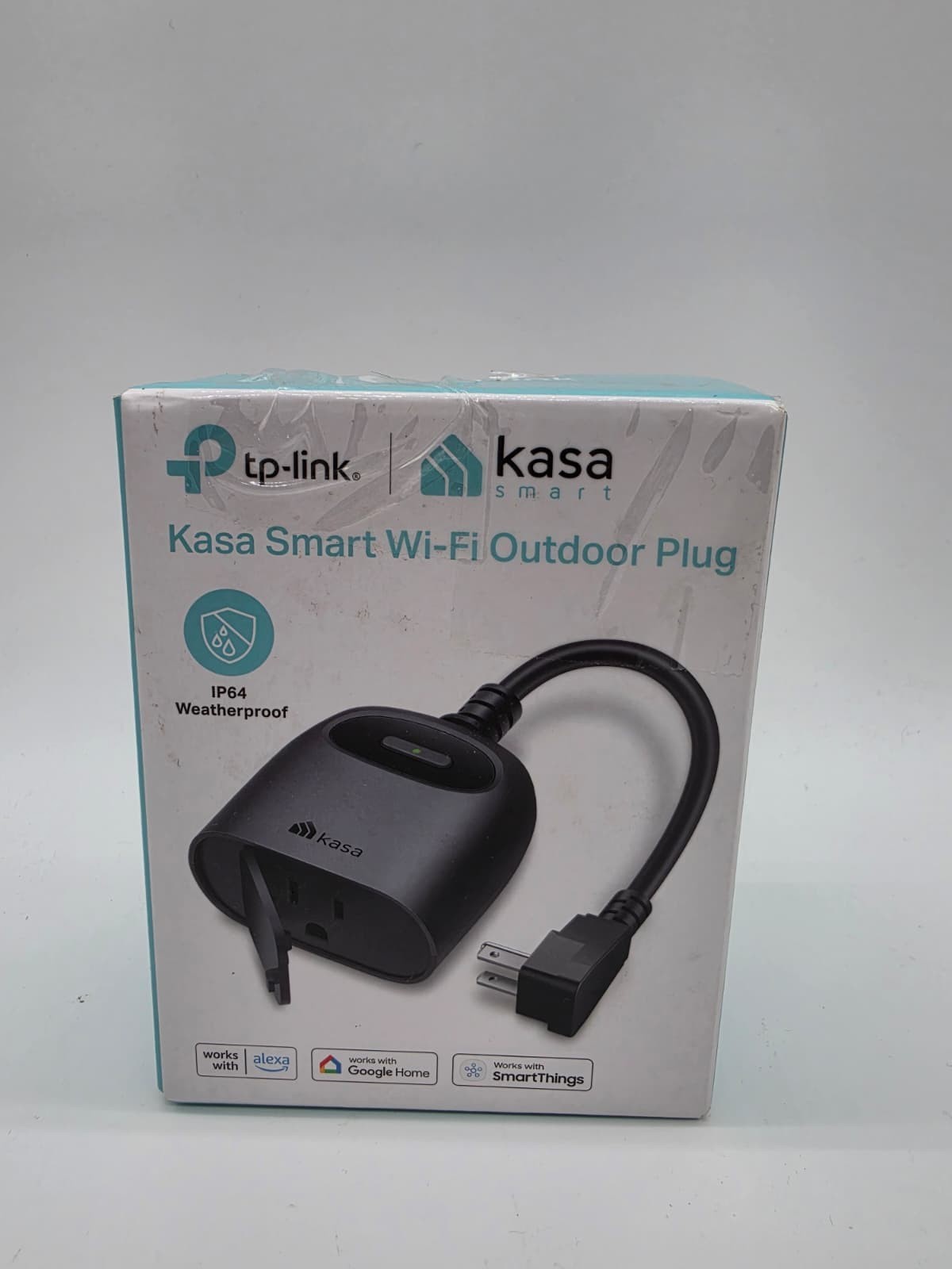 Kasa KP401 Outdoor Smart Wi-Fi Plug Timer 15A 1875W IP64 Alexa Google Home Black