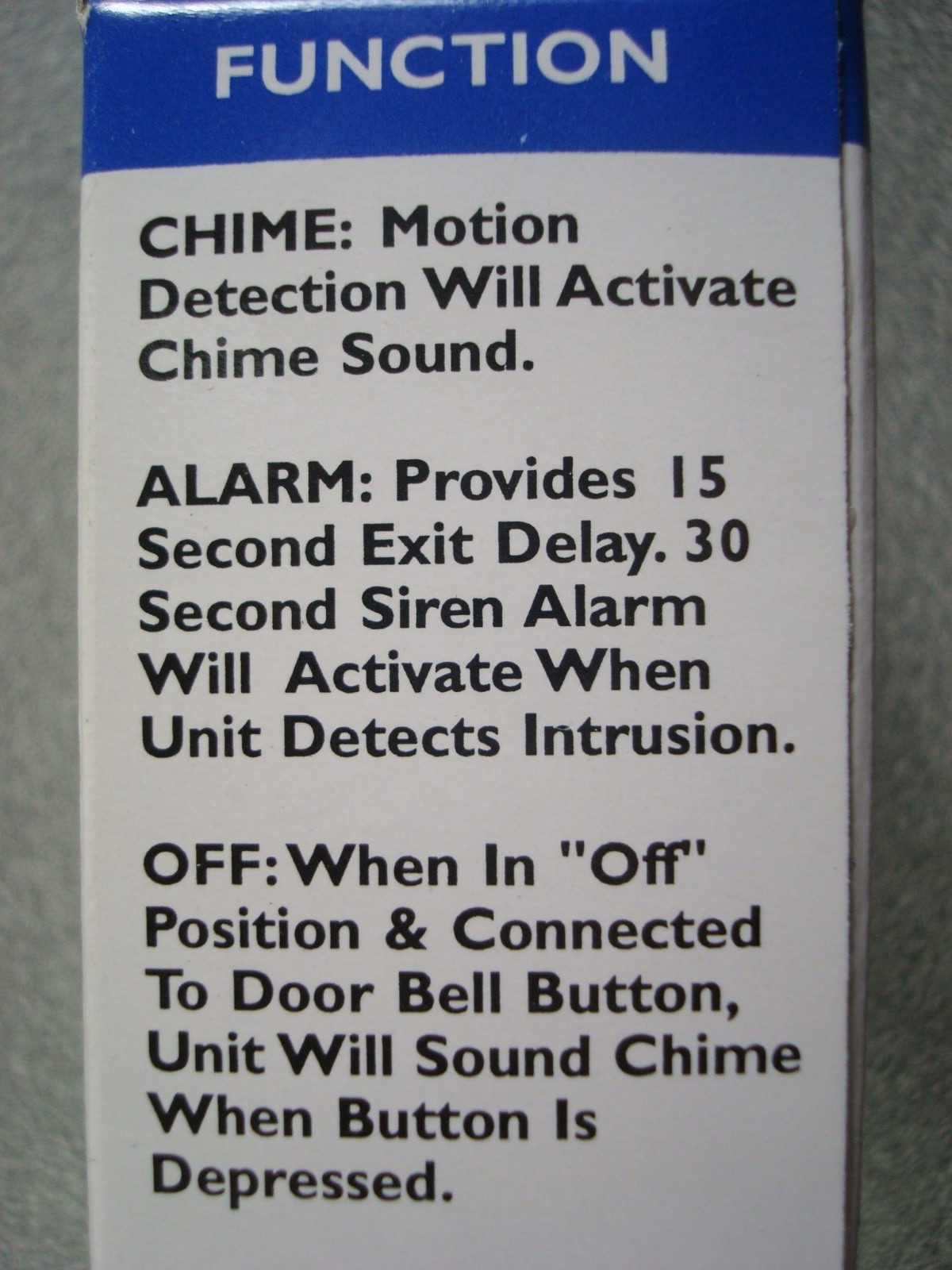 PROTEX Mini Alarm Motion Sensing