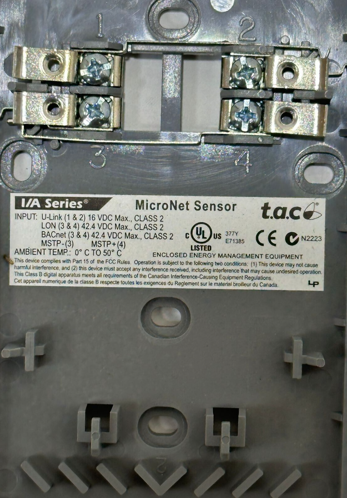 T.A.C MN -S4-FCS MICRONET TEMPERATURE SENSOR