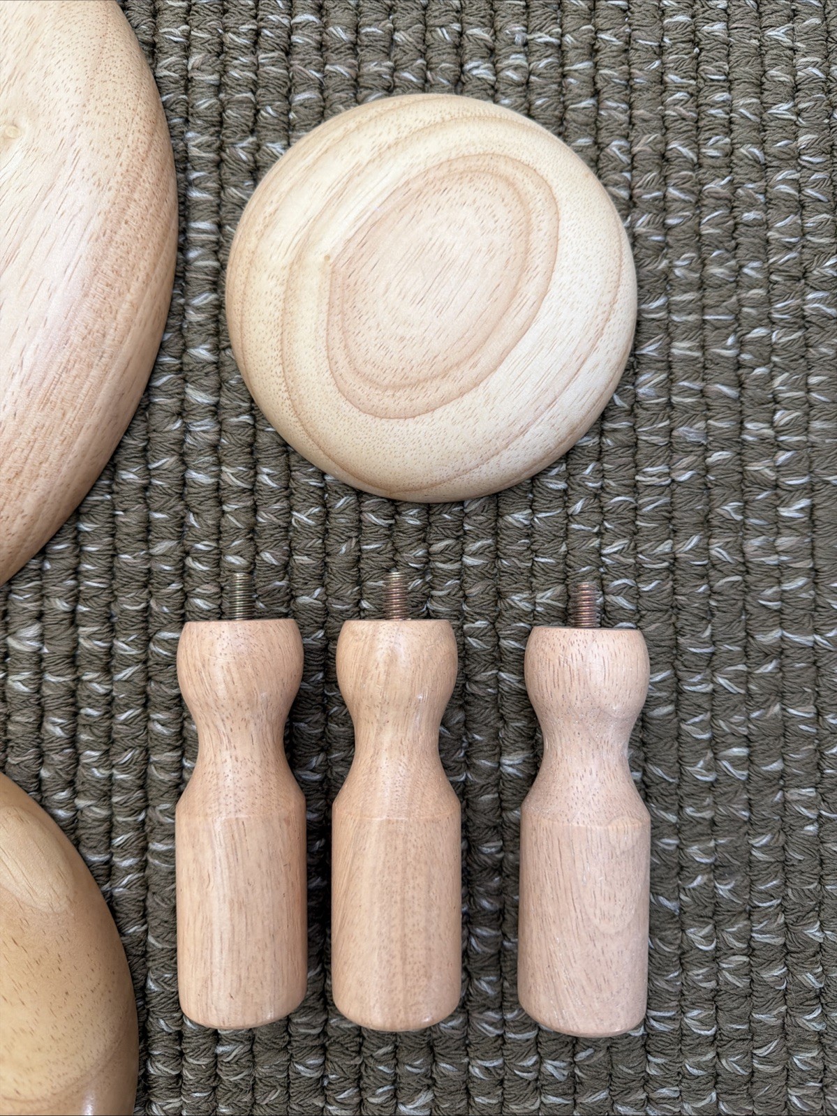 3 Pack Pottery Molds Plaster Molds Wood Pottery Tools with Handle Ceramic Tools