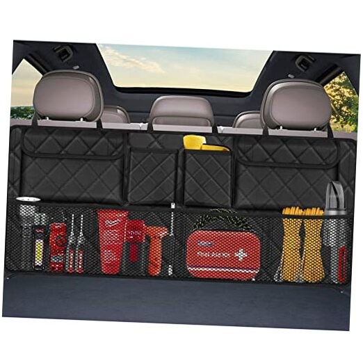 Car Trunk Organizer, Large Capacity Backseat Trunk Organizer 42*18 In black