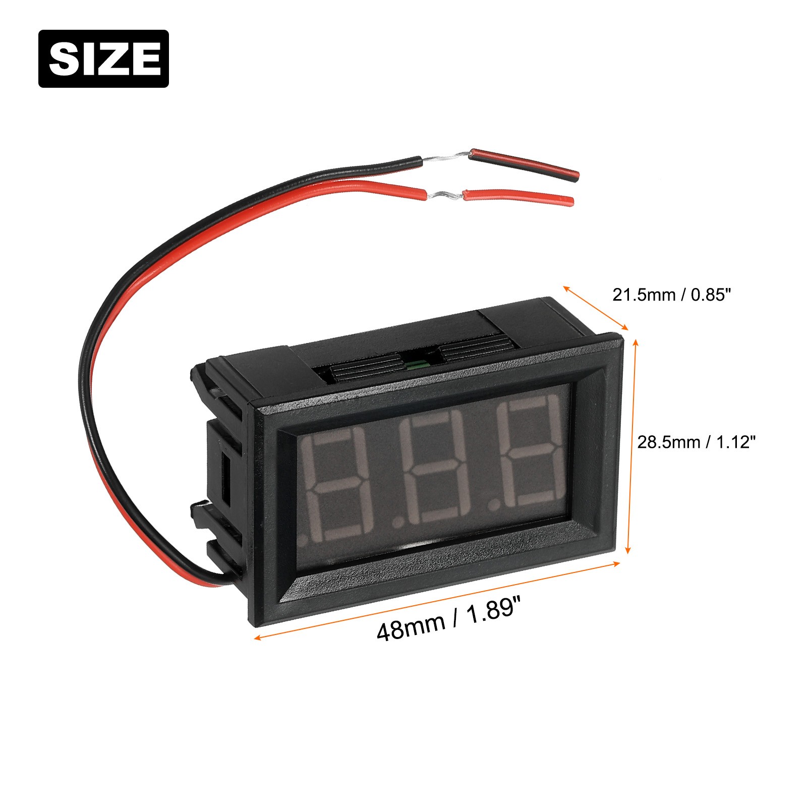 DC4.5V-30V 2-Wire 0.56-Inch Display LED Voltmeter for Electronics