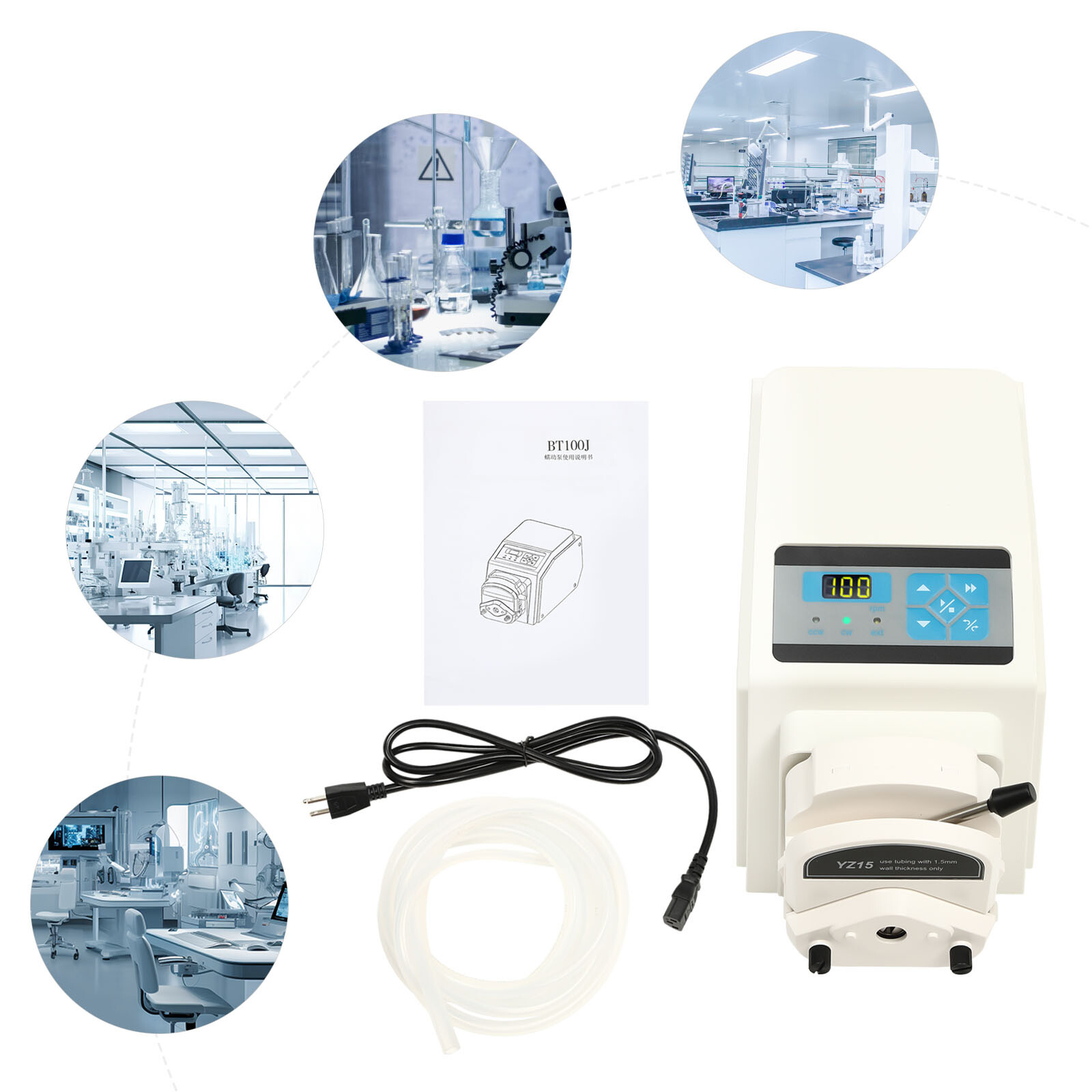 Industrial Variable Speed Liquid Metering Pump High Precision Peristaltic Pump