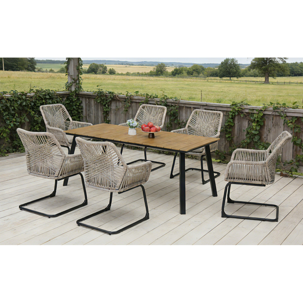 ight Grey PE Rattan Outdoor Armchair with Spring Support, Set of 2 – All-Weather