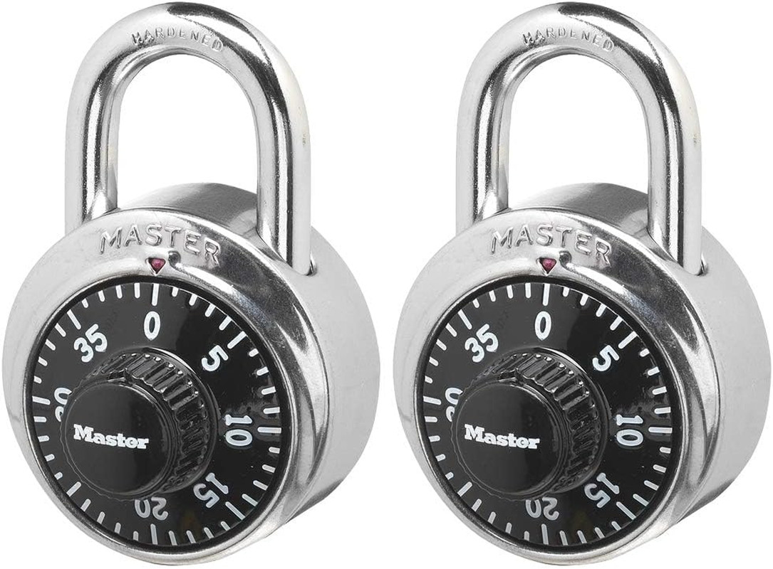 Black Gym Locker Lock Combination Padlock, Indoor Combo Lock with Preset 3-Digit
