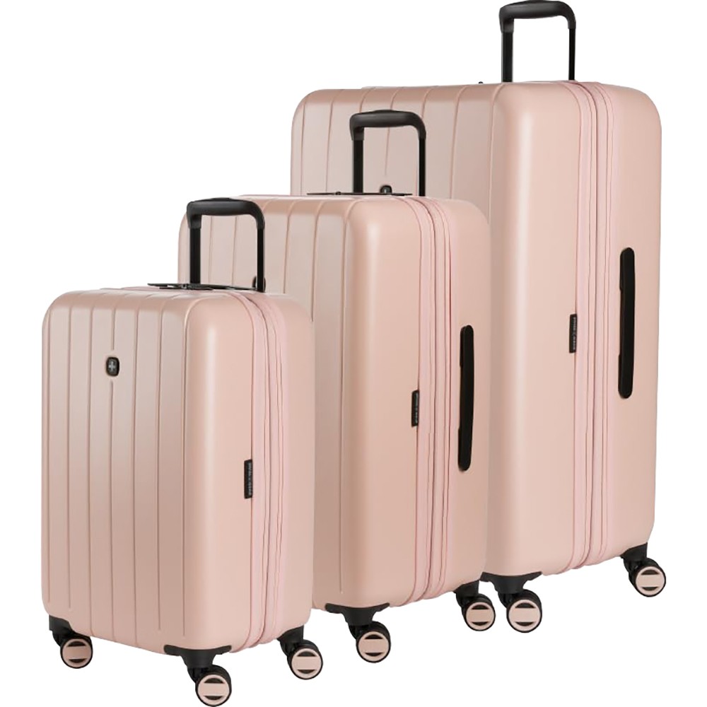 SwissGear Wanderlust Pro Expandable Spinner 3-Piece Set, Pink (20"/24"/28")