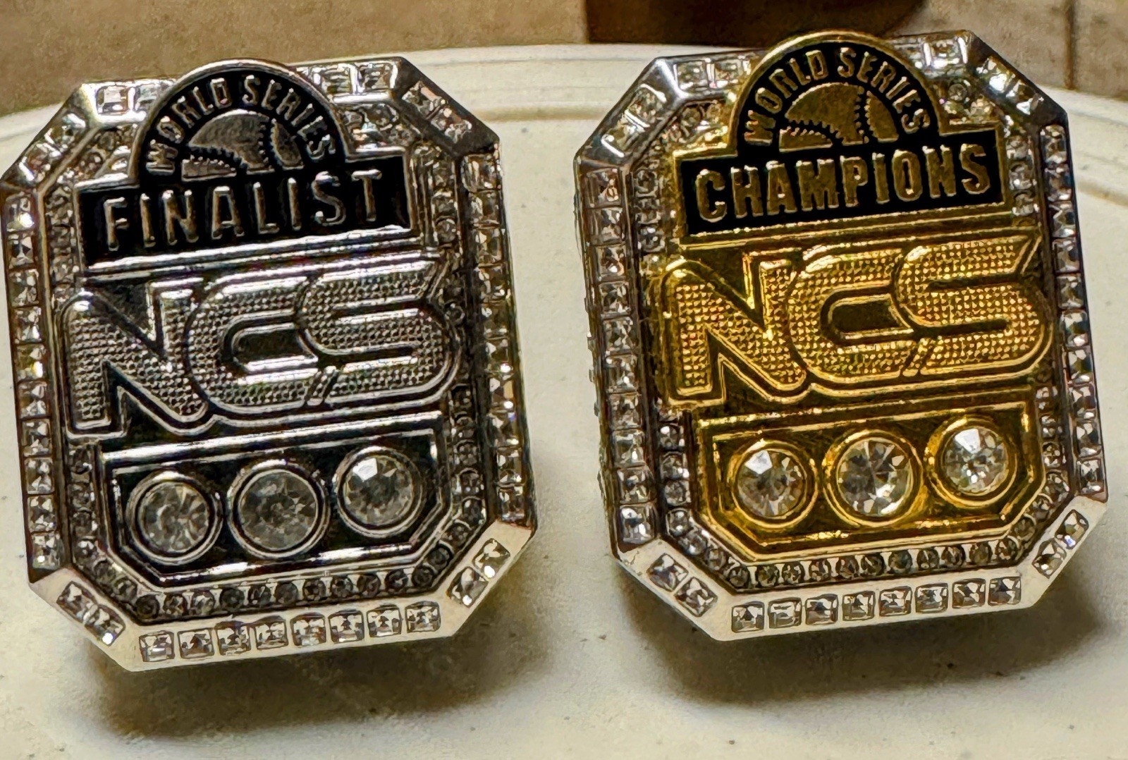 RARE NCS World Series Ring Set | Champion & Runner Up | New Size 11 Baseball