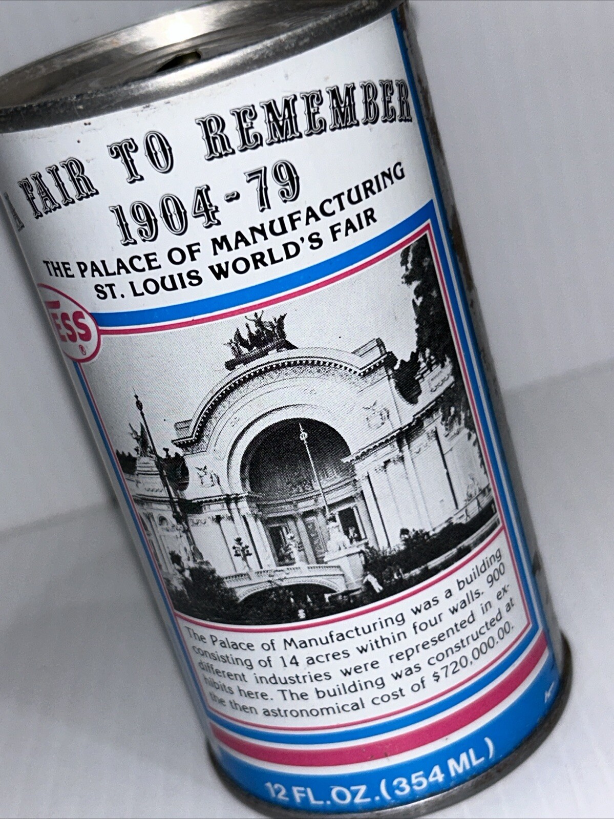 Vintage Vess Whistle St Louis World's Fair To Remember 1904-79 Soda Can Cream/51